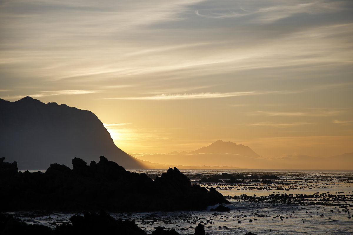 Sunrise over Betty's Bay Mountain's